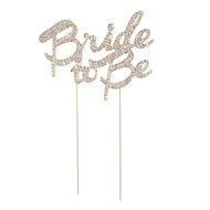Bride To Be Cake Topper, Bridal Party Wedding Shower Decoration (Silver) N5