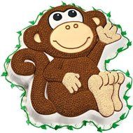 Novelty 12.75"x11.25" Shaped Cake Pan, Monkey N2