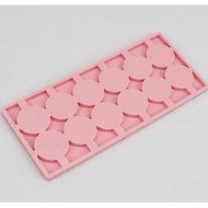 WOMHOPE Set of 2 - 12-Cavity Silicone Lollypop Mold with Sticks - Round Chocolate Candy Mold Candy Making Molds... N11