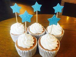 Betop House Glitter Little Stars Cake Cupcake Decorative Toppers for 1st Birthday Party Baby Shower Wedding and... N4