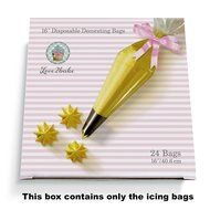 16 Inch Disposable Decorating Bags - 24ct By Love2bake - High Quality - Perfect For Cupcake Decorating N3