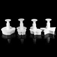 4 Sea Shell Animal Fondant Cake Bread Decorating Sugarcraft Mold Cookie Plunger Cutters Mould DIY Baking Tool N9