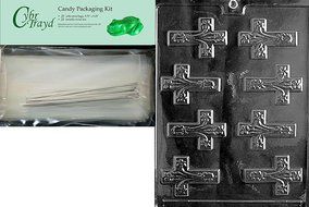 Cybrtrayd R021 Fancy Crosses Chocolate Candy Mold with Exclusive Cybrtrayd Copyrighted Chocolate Molding Instructions... N2