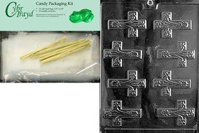 Cybrtrayd R021 Fancy Crosses Chocolate Candy Mold with Exclusive Cybrtrayd Copyrighted Chocolate Molding Instructions... N4
