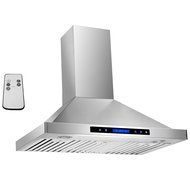 AKDY&reg; 30"/36"/42"/48" Stainless Steel Wall Mount Kitchen Cooking Fan Vent Range Hood LED Display Touch Control... N6