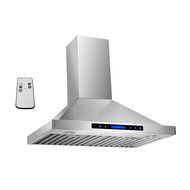AKDY&reg; 30"/36"/42"/48" Stainless Steel Wall Mount Kitchen Cooking Fan Vent Range Hood LED Display Touch Control... N7