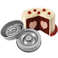 Wilton HEART TASTY FANCY FILL Cake Tin Baking Pan in box with instructions