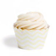 Dress My Cupcake Standard Cupcake Wrappers, Chevron, Orange, Set of 12 N10