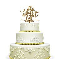 The Best is Yet to Come Wedding Cake Topper Mirrored Silver N4