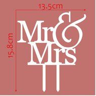 Cake Topper Of Bridal Or Party Mr And Mrs N8