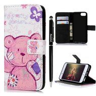 iPhone 7 Case (4.7 inch) - Wallet Folio Flip Premuim PU Leather Case Colorful Print Design with Stand Magnetic... N95