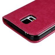 S5 Case,Samsung Galaxy S5 Case (i9600) - Wallet Embossed Flower Tree PU Leather Soft TPU Inner Cover with Magnetic... N31