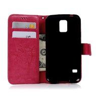 S5 Case,Samsung Galaxy S5 Case (i9600) - Wallet Embossed Flower Tree PU Leather Soft TPU Inner Cover with Magnetic... N34