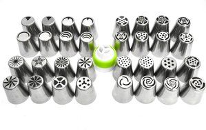 38 Piece - Complete Russian Piping Tips Set - Schast&#039;ye Original - Includes: 32 Stainless Steel Piping Tips +... N5
