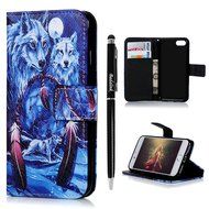 iPhone 7 Case (4.7 inch) - Wallet Folio Flip Premuim PU Leather Case Colorful Print Design with Stand Magnetic... N105
