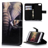 iPhone 7 Case (4.7 inch) - Wallet Folio Flip Premuim PU Leather Case Colorful Print Design with Stand Magnetic... N107