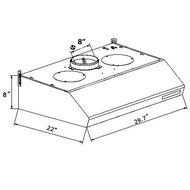 AKDY New AZ1802 30" Under Cabinet Stainless Steel Range Hood Illuminated Keypad Baffle Filters N4