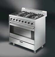 Smeg C36GGXU 36" Free Standing Gas Range with 6 Gas Burners and 3 Cooking Modes, Stainless Steel N2