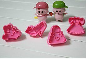 Anyana 4pcs Pie Crust Cutter Christmas Purse Shoes Hat Dress for Barbie Dool Halloween N3