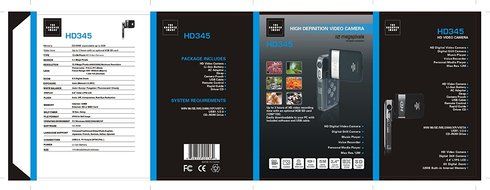 Sharper Image 720P HD345 HD Camcorder with 5.0 MP CMOS, Interpolation to 12 MP, MPEG-4 Video, 2.4-Inch LCD, 8X...