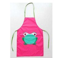 Kids Waterproof Aprons,Cartoon Frog Pattern Aprons,Let Clothes Clean N3