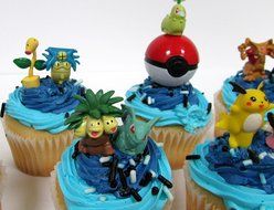 POKEMON 24 Piece MINI Birthday Party Cupcake Topper Set N4