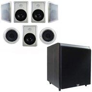 Acoustic Audio HT-87 In-Wall/Ceiling 7.1 Home Theater 8" Speakers and 10" Powered Sub HT-87-HD10B