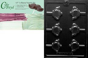 Cybrtrayd D096 Tea Pot Lolly Chocolate Candy Mold with Exclusive Cybrtrayd Copyrighted Chocolate Molding Instructions N8