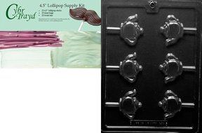 Cybrtrayd D096 Tea Pot Lolly Chocolate Candy Mold with Exclusive Cybrtrayd Copyrighted Chocolate Molding Instructions N9