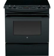 GE JS750DFBB 30" Black Electric Slide-In Smoothtop Range - Convection