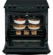 GE JS750DFBB 30" Black Electric Slide-In Smoothtop Range - Convection N2