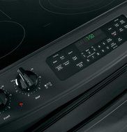 GE JS750DFBB 30" Black Electric Slide-In Smoothtop Range - Convection N3