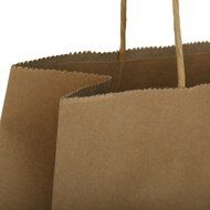 Bright Paper Party Gift Bags With Handles Birthday Wedding Loot Candy Shopping Retail Bag Pouches - Brown, 22... N43