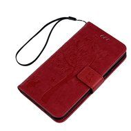 J7 Case,Samsung Galaxy J7 Case (2015 Version) - Wallet Embossed Butterflies Tree Premuim PU Leather Soft TPU Inner... N12