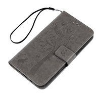 J7 Case,Samsung Galaxy J7 Case (2015 Version) - Wallet Embossed Butterflies Tree Premuim PU Leather Soft TPU Inner... N14