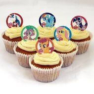 Cakeshop 12 x PRE-CUT My Little Pony Edible Cake Toppers - Premium Wafer Paper