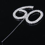 60th Anniversary Birthday Party Cake Topper w/Rhinestone N3