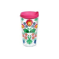 Tervis Folk Heritage Tumbler with Travel Lid, 16 oz, Clear N2
