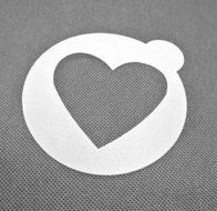Ancdream 6Pcs Large Size Creative Cappuccino Coffee Barista Stencils Template Strew Pad Duster Spray Art N4