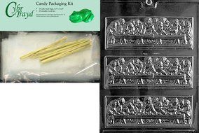 Cybrtrayd R022 Last Supper Bar Chocolate Candy Mold with Exclusive Cybrtrayd Copyrighted Chocolate Molding Instructions... N6