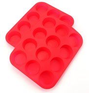 Bekith 12 Cup Large Silicone Muffin Pans &amp; Cupcake Baking Pan / Non - Stick / Dishwasher - Microwave Safe, Set... N2
