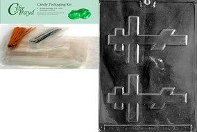 Cybrtrayd R011 Orthodox Cross Chocolate Candy Mold with Exclusive Cybrtrayd Copyrighted Chocolate Molding Instructions... N2