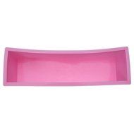 YFShine Flexible Rectangle Silicone Soap Loaf Mold Wooden Box DIY Making Supplies Tools (1200g, Pink) N10
