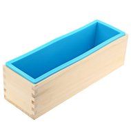 YFShine Flexible Rectangle Silicone Soap Loaf Mold Wooden Box DIY Making Supplies Tools (1200g, Pink) N12