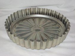 Vintage 4 Piece Wear-Ever 9 3/4 x 2 Inch Changeable Insert Aluminum Tart Caking Baking Pan USA N4