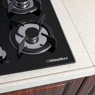 Windmax 30" Euro Design Black Tempered Glass Built-in Kitchen 5 Burners Gas Hob Cooktops N8