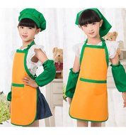 Unisex Kids Cooking Painting Gardening Apron Baking Personalized Childrens Apron(RRD,XL) N27