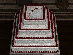 Euro Tins multi layer cake pans wedding cake pan Square 4 tier 5&quot; deep cake tin set N3