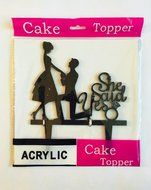 USA-SALES She Said Yes Cake Topper, Bridal Shower, Wedding Cake Decoration, by USA-SALES Seller