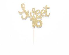 Sweet 16 Cupcake Toppers - Set of 12 - Any Color